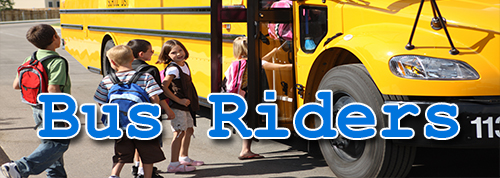 Bus Riders - children getting on school bus